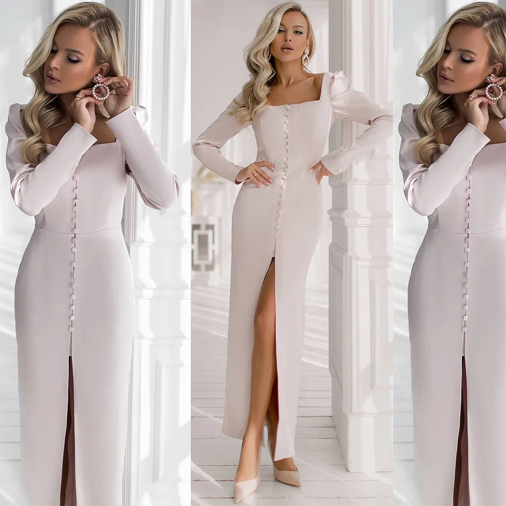 Elegant Night Robe Long Sleeves Nightgowns Robes  Ankle Length Graceful Sleepwear Custom Made Party Dress