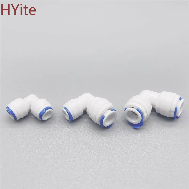 

RO Water Elbow Pipe Fitting 1/4" 3/8" OD Hose Connection Reverse Osmosis Plastic Quick Coupling Connector Pure Water Purifies