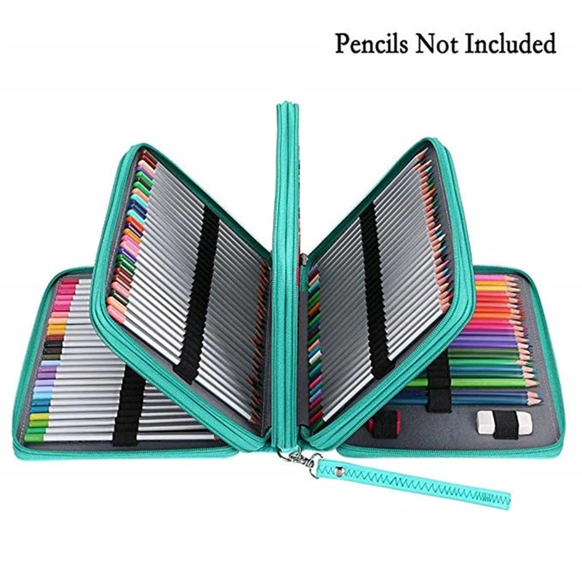 Imagem -04 - Colorido Portátil pu Leather Pencil Case Titular de Grande Capacidade Bolsa Impermeável Art Supplies Presentes Estudantis 200 Slots