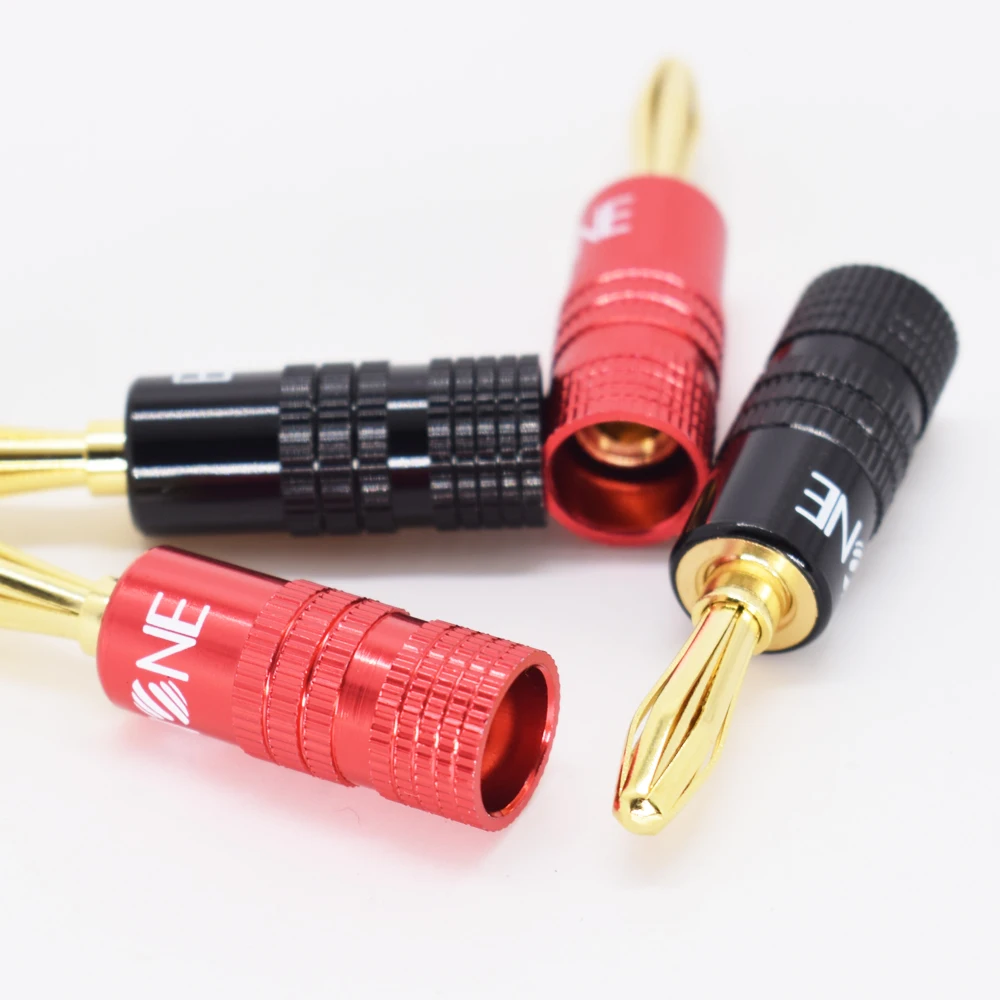 2pcs ELNONE High Quality Gold Plated Speaker Banana Plug Male Audio Connector Item No.: 23-0178