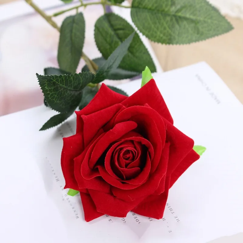 Free Shipping Artficial Flower Romantic Red Simulation Rose Event Party Wedding Prop Festival Friend Gift