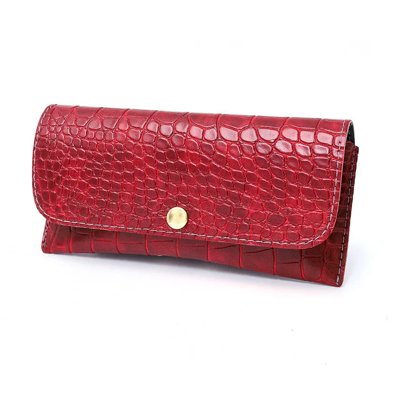 2025 Fashion Women Portable Glasses Case PU Leather Foldable Glasses Box For Eyeglass Oversize Sunglasses Bag Holder Accessories