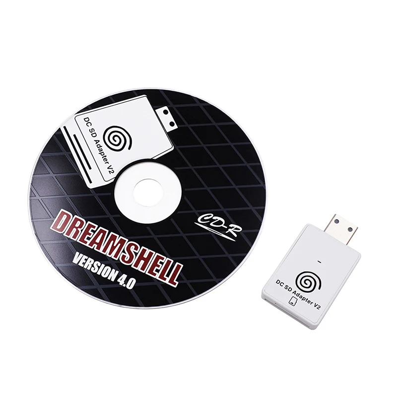 10 pcs a lot Convenient SD /TF Card Reader Adapter with CD for Sega Dreamcast Dreamshell V4.0 Game Console Accessories