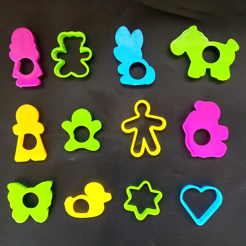 Hot Slimes Soft Clay Flower Animals Letter Number Tool Plasticine Modeling Cutter Plastic Sculpture Play Dough Toys for children