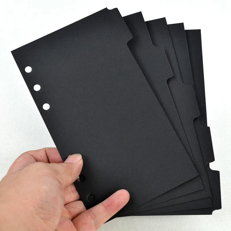 5Pcs A5 A6 Loose-leaf Diary Inner Page Notebook Scrapbook Index Tabs Planner Divider Pages with 6 Holes