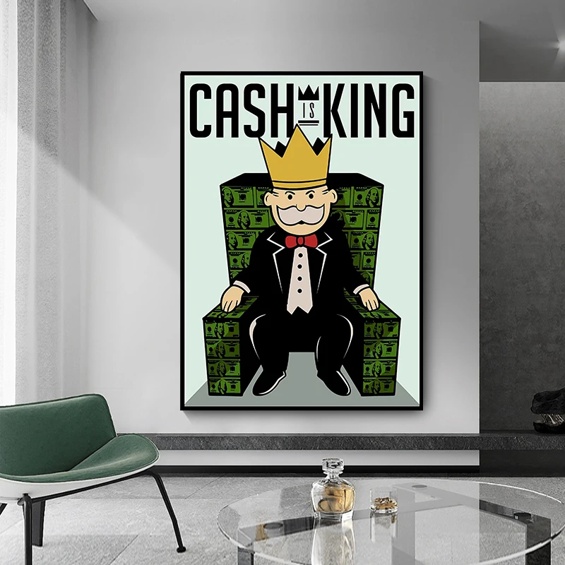 

Wall Art "Cash is King" HD Print Canvas Painting Poster And Print Pictures For Living Room Home Decoration Cuadro