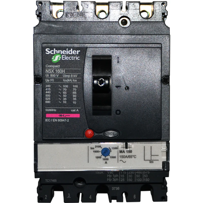 Schneider electric COMPACT NSX Molded-Case Circuit Breakers Switch MCCB NSX160H 3P3D 4P3D TM80D-TM160H 70KA at 380/415V LV430670