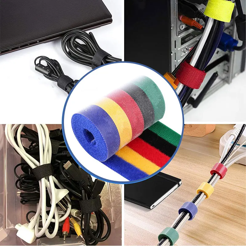 ZoeRax 5PCS USB Kabel Wickler Kabel Organizer Krawatten Maus Draht Halter Cord Kostenloser Cut Management Telefon Hoop Band Protector - 10m – Detail 2