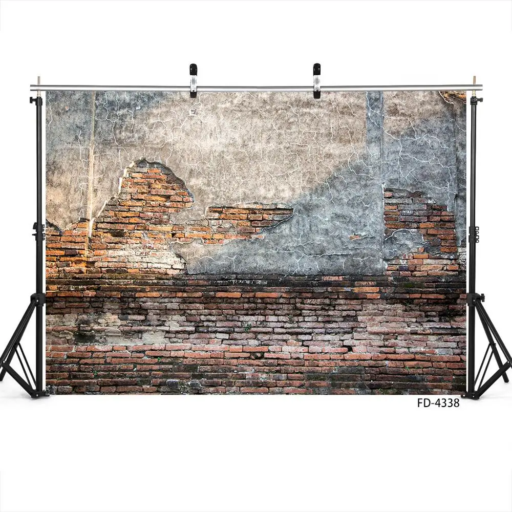 Broken Cement Brick Wall Photography Background Custom Vinyl Backdrops Photo Studio for Children Baby Shower Pets Toy Photoshoot