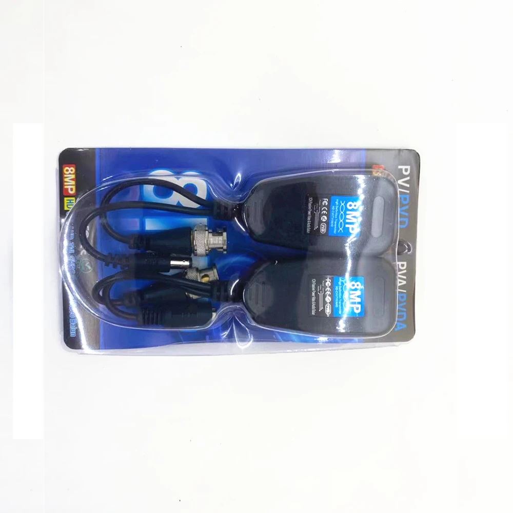 Passive CCTV Coax BNC Power Video Balun 8MP Transceiver Connectors BNC To RJ45 For CCTV Camera
