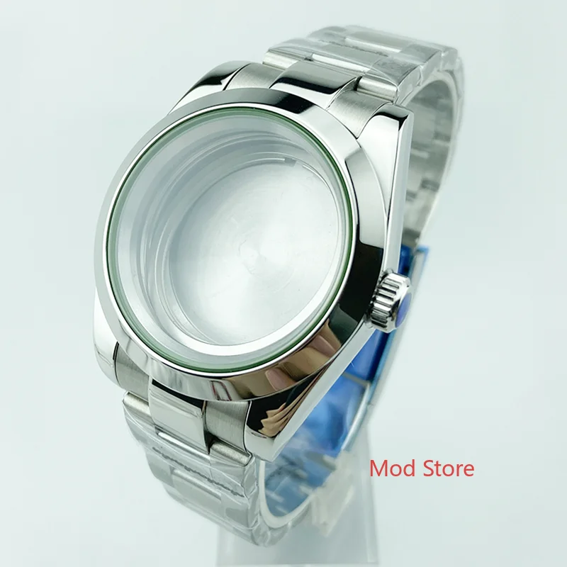 10ATM 330FT 39mm MILGAUSS Style Sapphire Crystal Watch Case Stainless Steel Watchband Fit ETA2836 Miyota8215 Seagull2836 Mov\'t