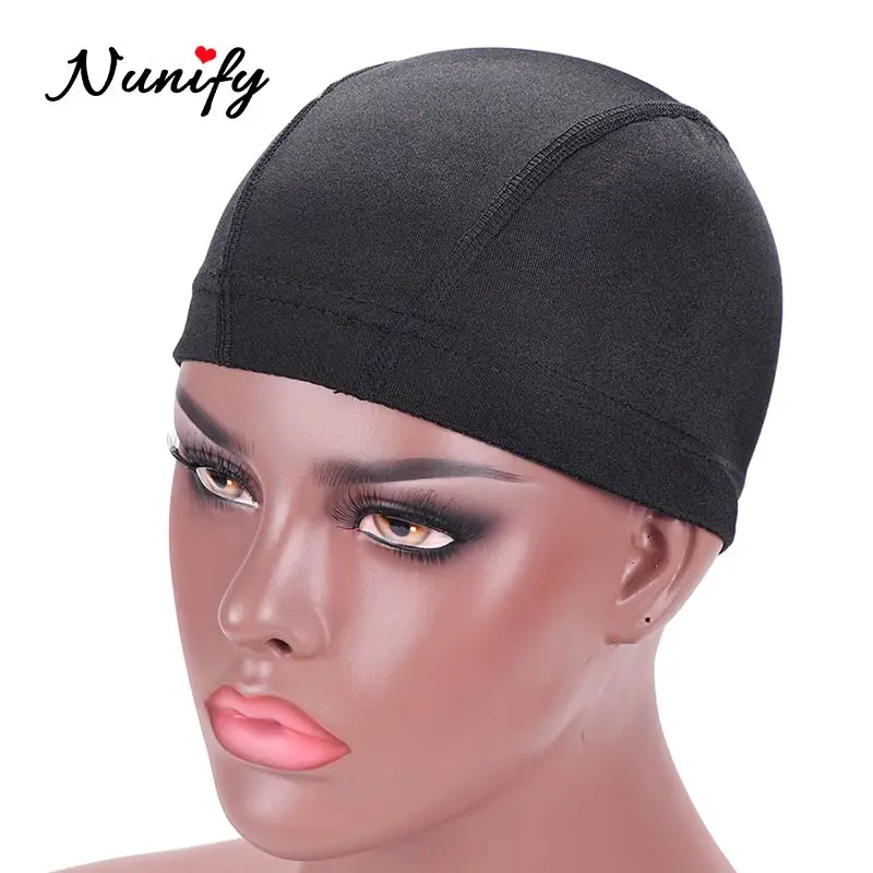 Nunify 1PCS S M L Wholesale Spandex Dome Cap For Bonnet Perruque Black Hairnet Dome Cap Swimming Wig Accessories Wholesale