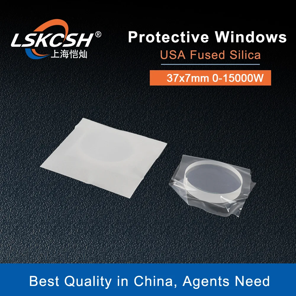 LSKCSH   High Quality Fiber Laser Protective Windows D37 T7 Quartz Fused Silica P0595-61551  Procutter 15000W