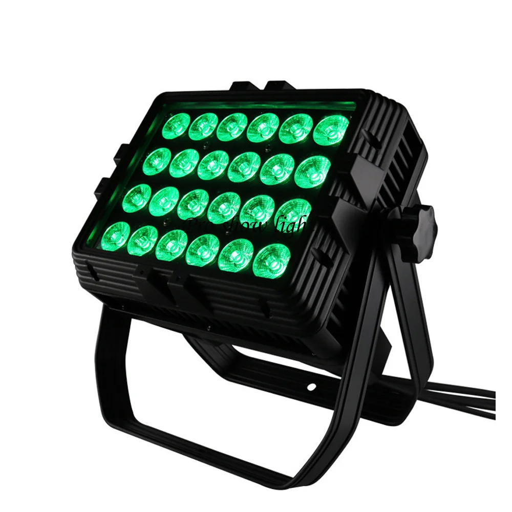 IP65 Waterdichte Led Par Licht Rgbw/Rgbwa/Rgbwauv Optioneel 24Leds Flat Par Litght Dmx Podium Dj apparatuur Outdoor Verlichting