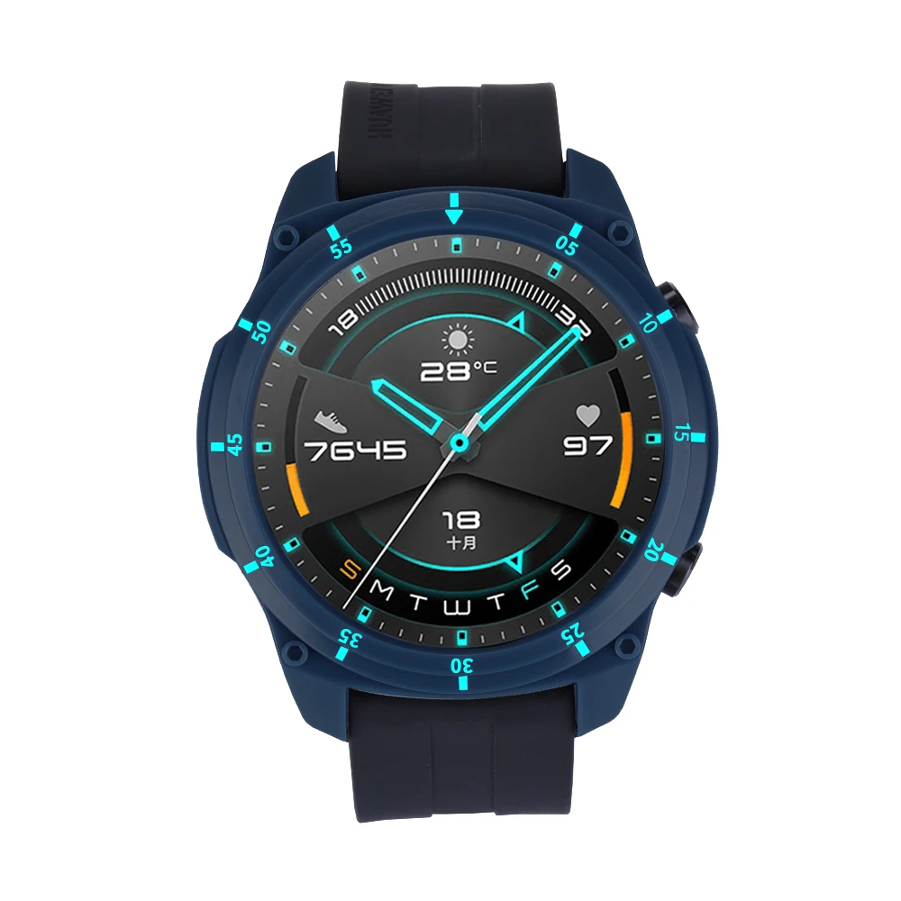TPU Single/Double Color Sports Protective Case Sergeant Style Protection Cover for Huawei Watch GT 2 46mm