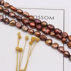 Natural Freshwater Pearl Beads Irregular Coffee Color Loose Pearls For DIY Bracelet Necklace Jewelry Earring Accessories Making