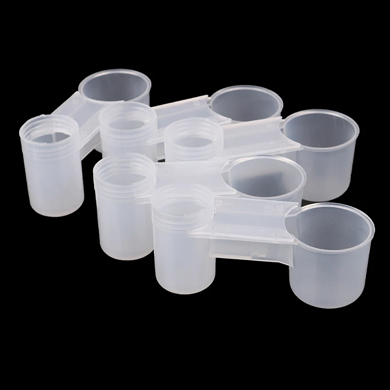 5Pcs Plastic Bird Feeder Clear Water Bottle Drinker Cup For Pigeon Bird