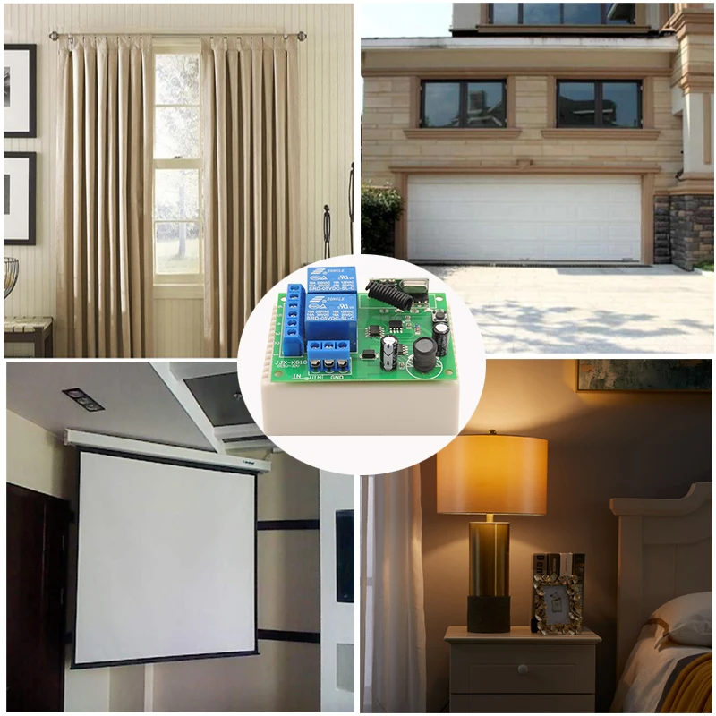 Wireless 433Mhz Remote Control Switch DC 6V 12V 24V 2CH 10A Receiver Module RF 1000m Transmitter For Garage Motor SlidingDoorLED