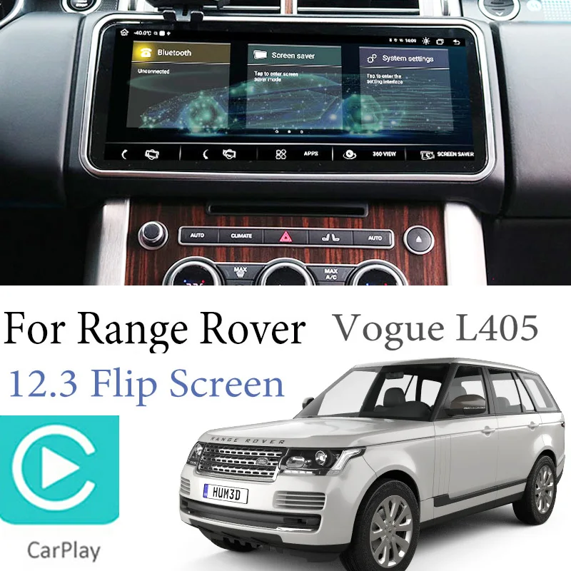 

Автомобильная аудиосистема с откидным экраном для Range Rover RR L405 Vogue 2012 ~ 2020 12,3, стерео навигация Carplay Birdview вокруг системы
