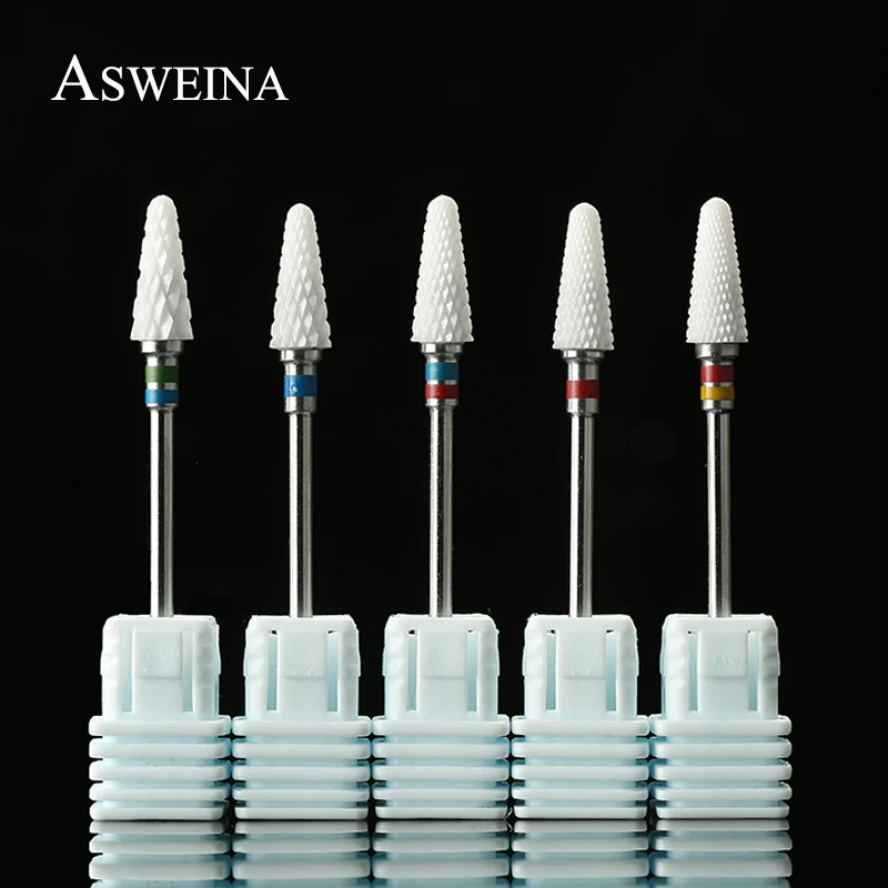 ASWEINA – forets à ongles en céramique, 1 pièce, appareil électrique à fraises rotatives pour manucure et pédicure, outils d'art, limes à ongles