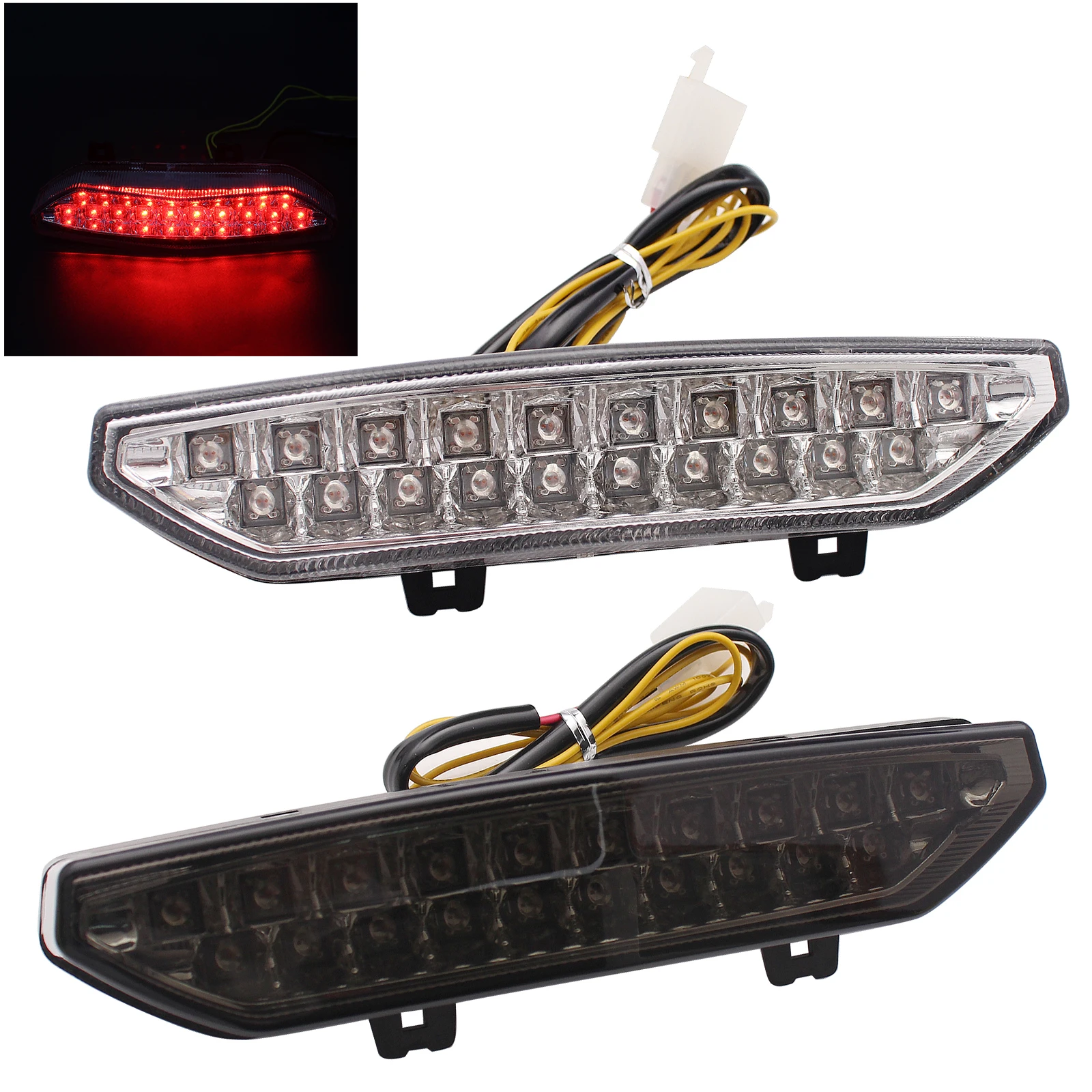 Rear Tail Light LED Tail Lights Brake Assembly With Steering Light For KAWASAKI ZX-6R 2007-2008 Motorcycle