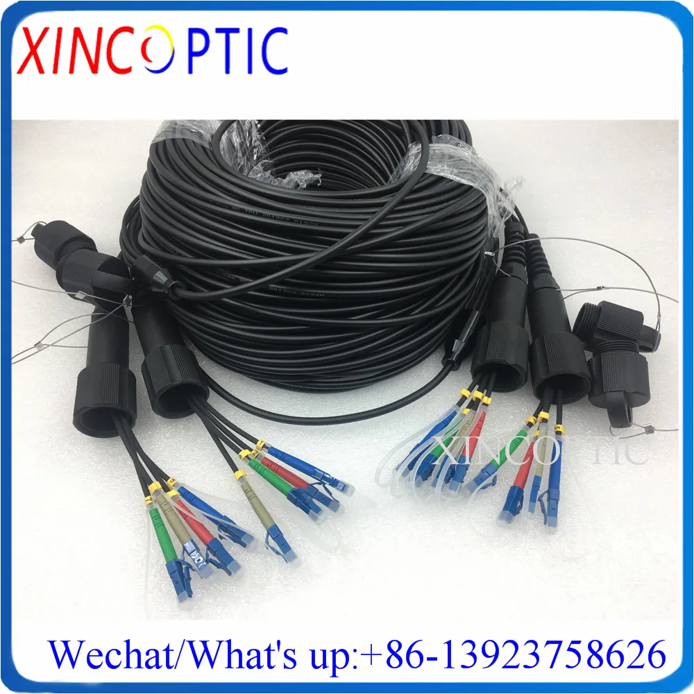 60M 8Core,SMF,9/125,G657A,8Core PDLCUPC-LC/SC/FC/ST LSZH/TPU 8F Singlemode Armored Fiber Optical Patch Cord 8C PDLC Cable Jumper