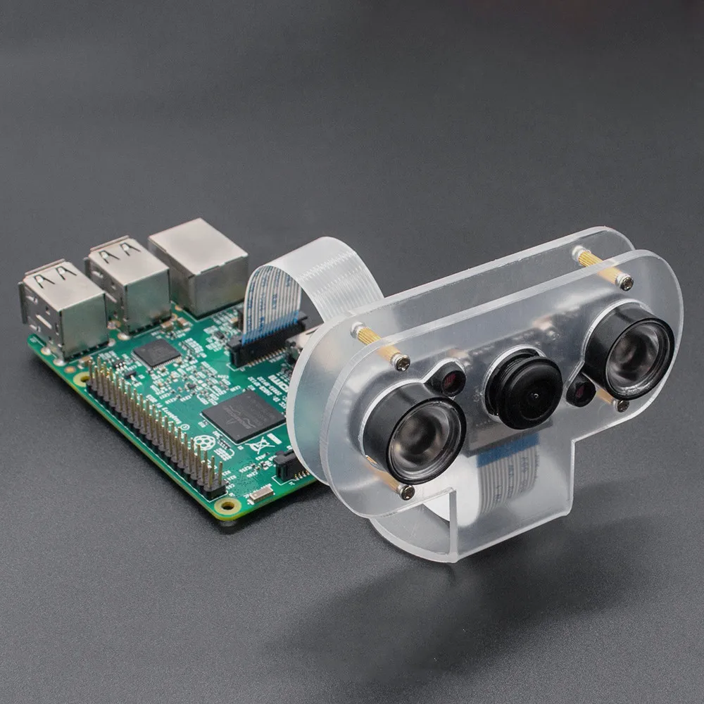 Acrylic Infrared Night Vision IR-CUT Camera Holder With Heat Sink For Raspberry pi 4B/3B+