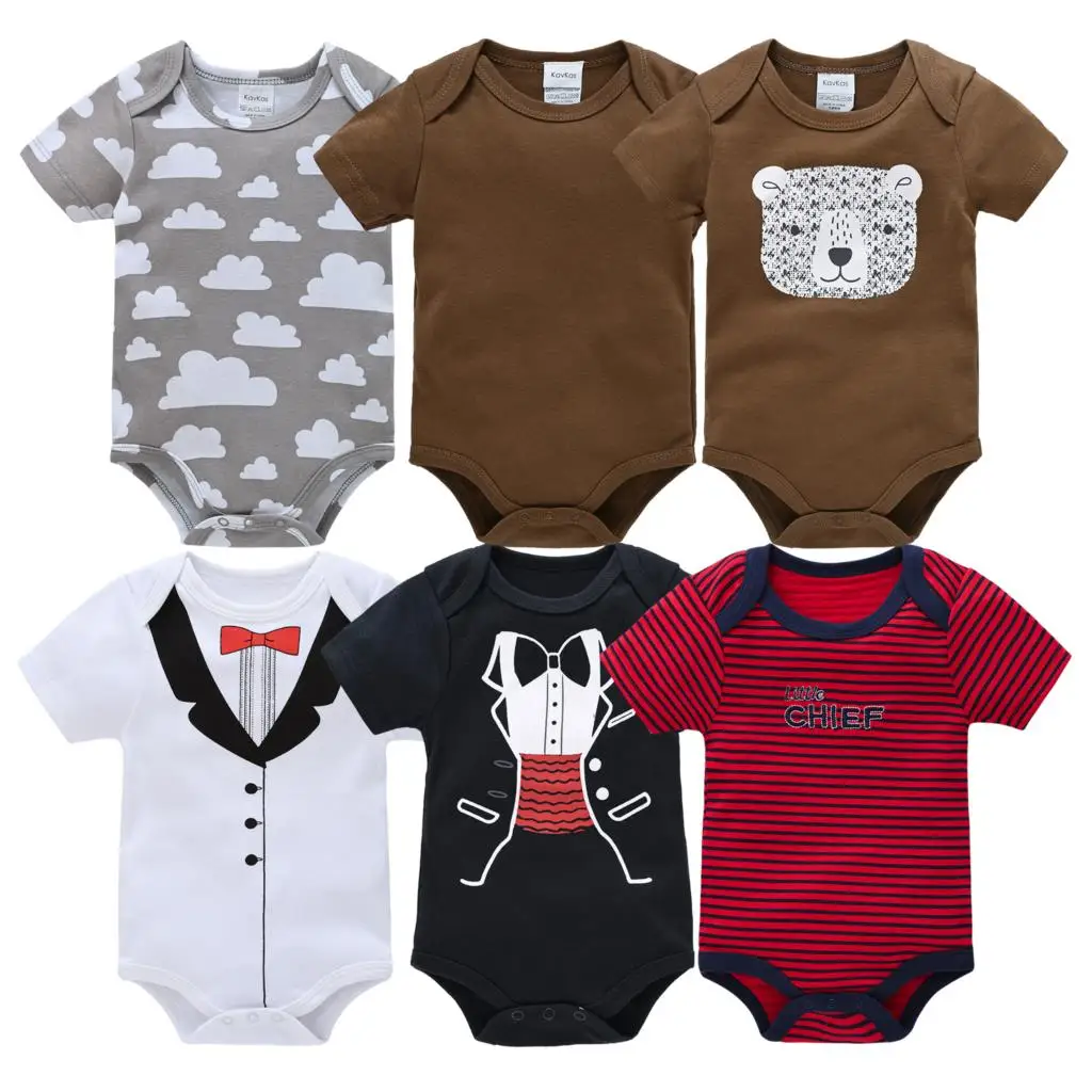 

Roupas de bebe Cartoon Newborn Baby Boy Bodysuits Summer 0-12M Unisex Infant Girl Onesies 100%Cotton Unicorn Baby Boy Clothes