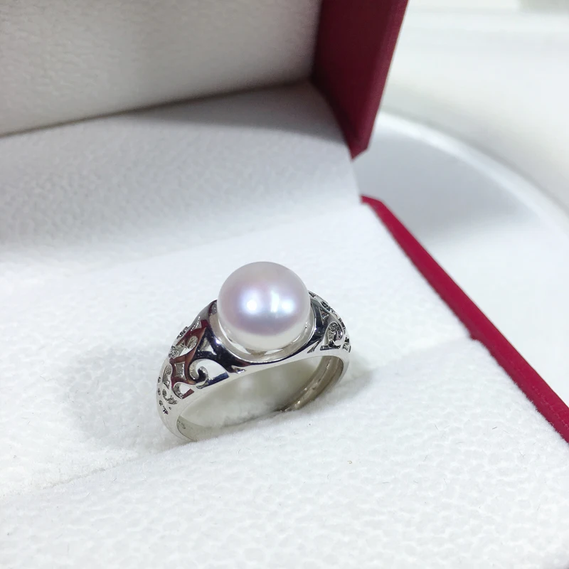 ZHBORUINI Pearl Ring Natural Freshwater Pearl Retro 925 Sterling Silver Good Quality Ring Jewelry For Women Drop Shipping G