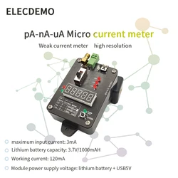 Micro amperometro Milliampere Microampere picoamperometro mA uA nA pA corrente debole corrente scura fotofrequenza