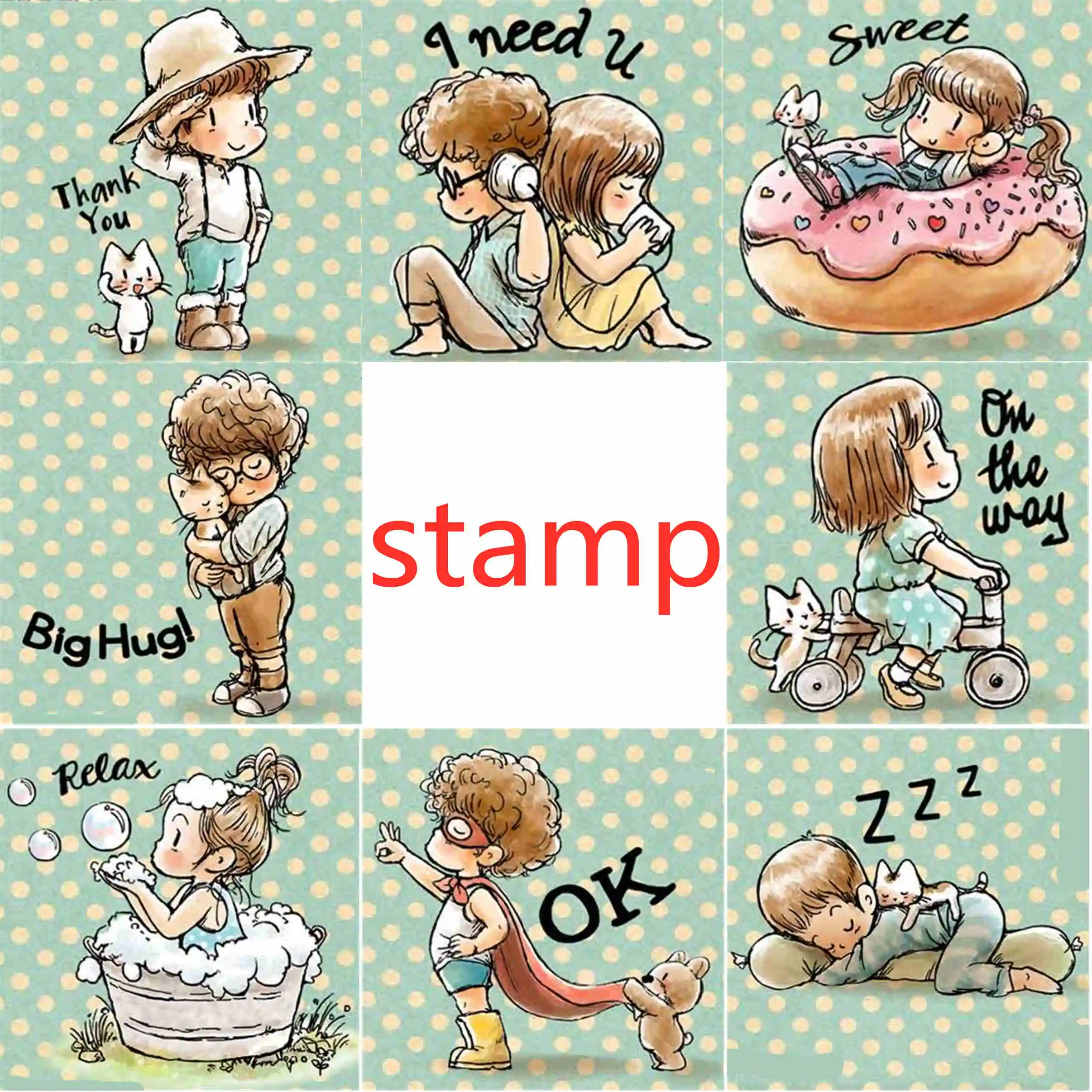 New characters Transparent Silicone Clear Rubber Stamp Scrapbooking DIY Cute Pattern Photo Album Paper Card Decor Santa Stamp