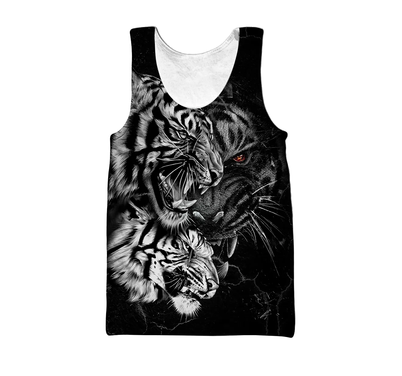 PLstar Cosmos 3DPrinted Newfashion Tiger Love Art Funny Harajuku Casual Tank Top Vest Unique Unisex Men/Women Sleeveless Style-1