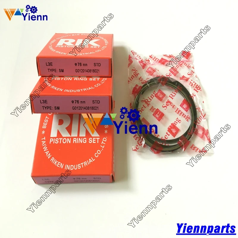 L2E Piston Kit With Piston Ring For Mitsubishi Tractors Diesel Engine Repair Parts