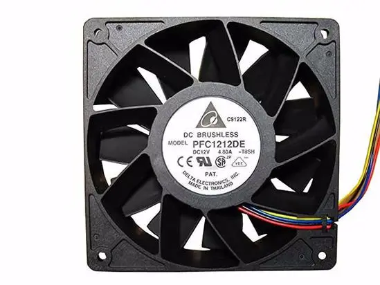 

Delta Electronics PFC1212DE T8SH DC 12V 4.80A 120x120x38mm Server Cooling Fan