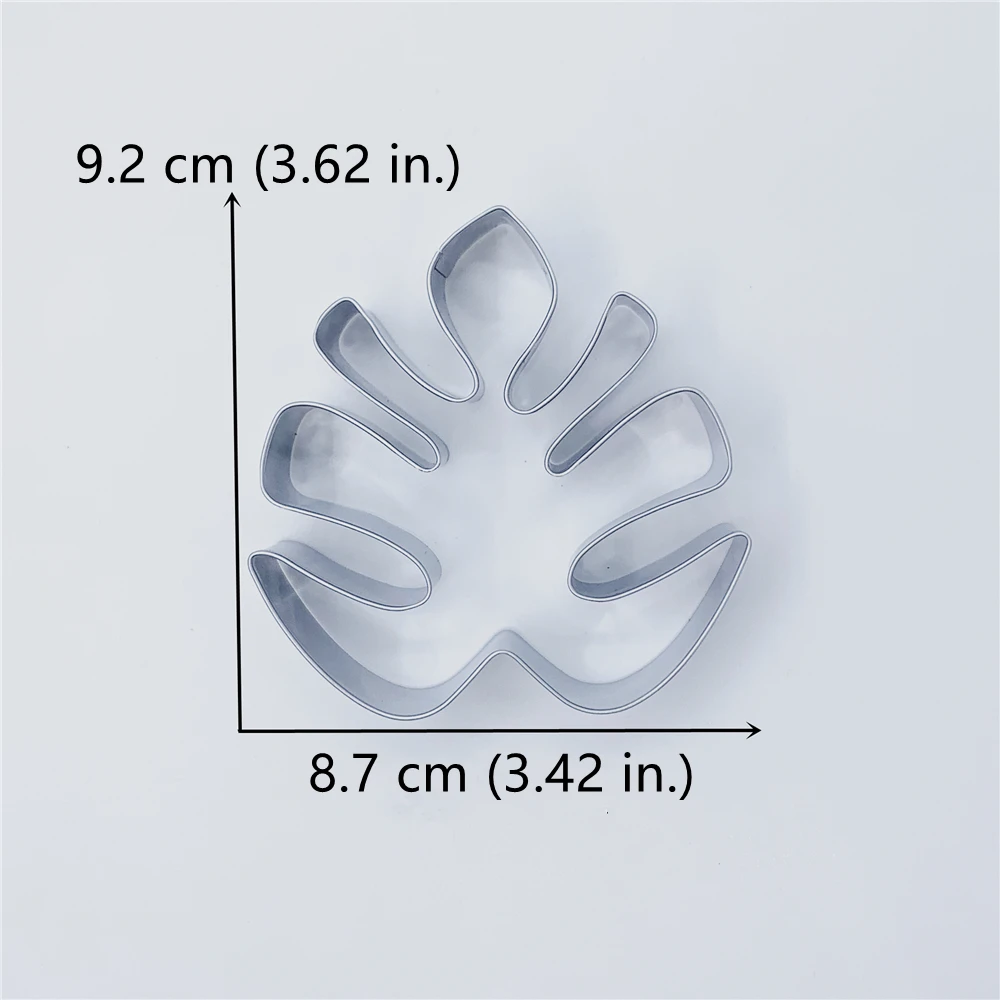 KENIAO Tropical Leaf Cookie Cutter - 9.2 CM - Summer Biscuit Fondant Bread Sandwich Baking Mold - Stainless Steel