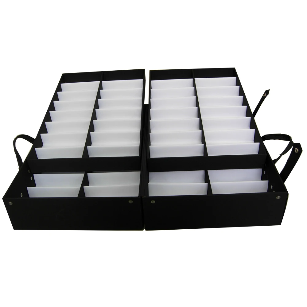 

64pcs Portable Sunglass Sales Reps Display Storage Compact-sized Box Briefcase with Stackable Trays