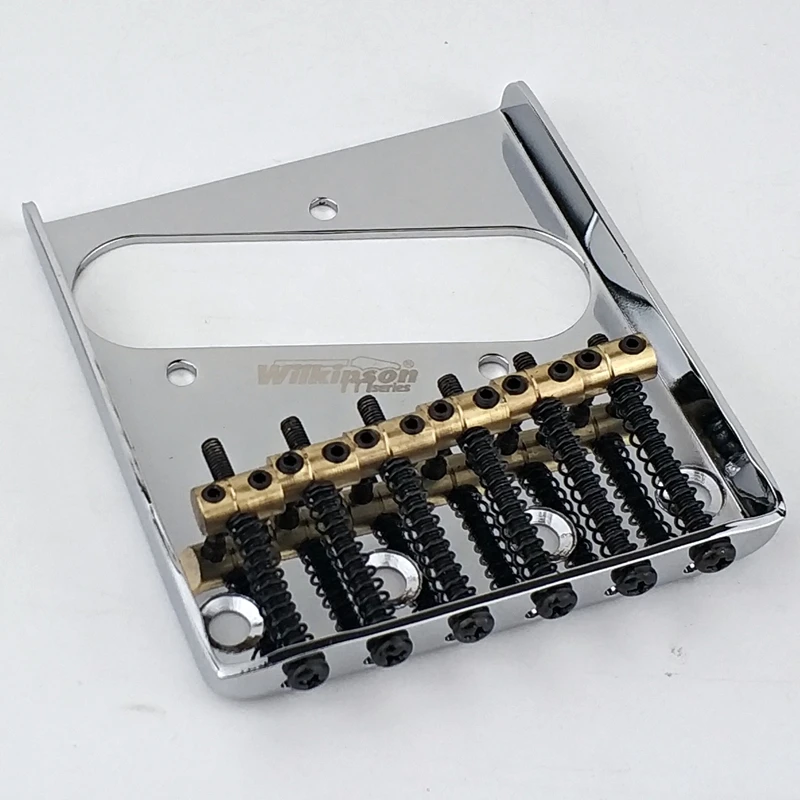 Silver Wilkinson WOT02 Vintage Bridge for Tele Electric Guitar Brass saddles Tele TL Guitar Bridge Chrome Silver