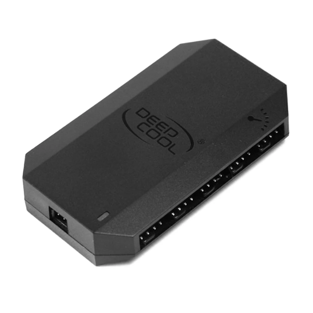 Đế Tản Nhiệt Deepcool FH-10 3pin 4Pin Quạt Hub Bo Mạch Chủ PWM 12V 10 Cổng PWM Quạt Làm Mát Hub Thông Minh Điều Chỉnh Tốc Độ nguồn SATA