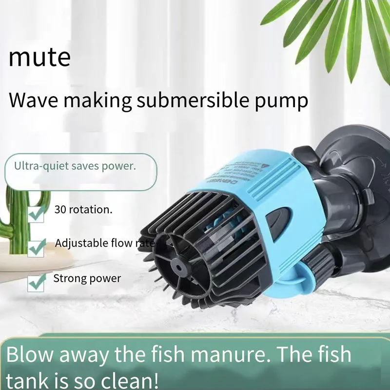 

Weiting Aquarium Wave Pump Ultra Quiet Powerful Mini Aquarium Current Pump Submersible Surf Pump Double Head Wave Pump Fish Tank