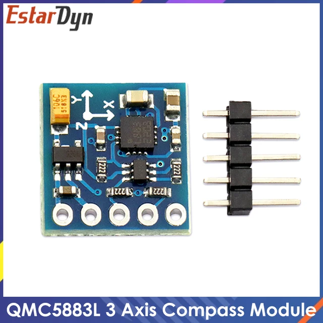 Moduł czujnika kompasu i magnetometru HMC5883 GY-271 3V-5V, trójosiowy, z importowanymi chipami HMC5883L