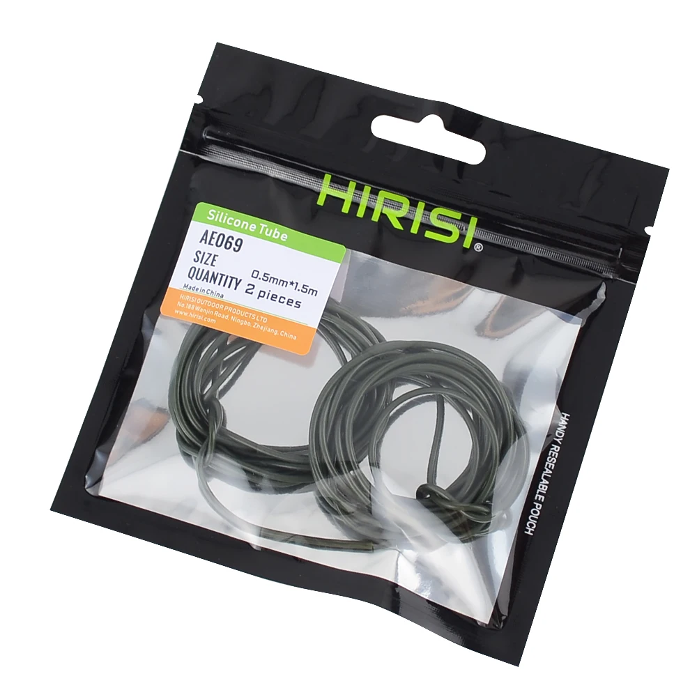 2pcs Carp Fishing Hook Silicone Tube Anti-tangle Rig Tubing 3m for Safety Lead-clip System Size 0.5x1.8mm 0.8x1.9mm