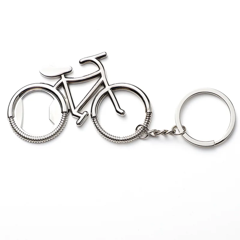 100Pcs Metal Beer Bottle Opener Cute Bike Bicycle Keychain Key Rings for Lover Biker Bottle Openers Creative Gift for Cycling