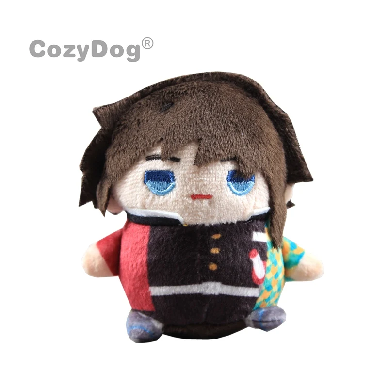 Japanese Anime Cosplay 9 cm Pendant Keyring Cute Plush Dolls Demon Slayer Kimetsu no Yaiba Figure Keychain