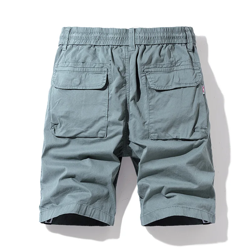 Men Summer New Premium Stretch Tactical Cotton Cargo Shorts Men Streetwear Pockets Shorts men Casual Fashion Loose Beach Shorts