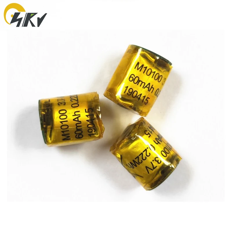 For Small WTS headset battery 10100 3.7V 60mAh cylindrical lipo rechargeable batteries