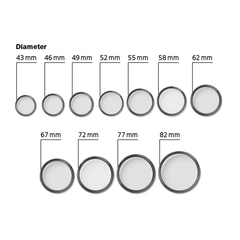 43/46/49/52/55/58/62/67/72/77/82mm UV Filter UV Ultra Violet Filter Lens Filter Protector For Canon Nikon Sony Camera Accessory