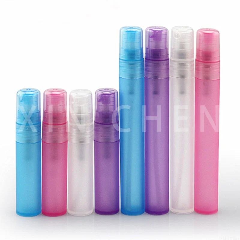 

20pcs Frosted Plastic Perfume Bottle Fine Mist Spray Bottles with Atomizer Pumps for Perfume, Essential Oils 5ml 10ml Empty Tube