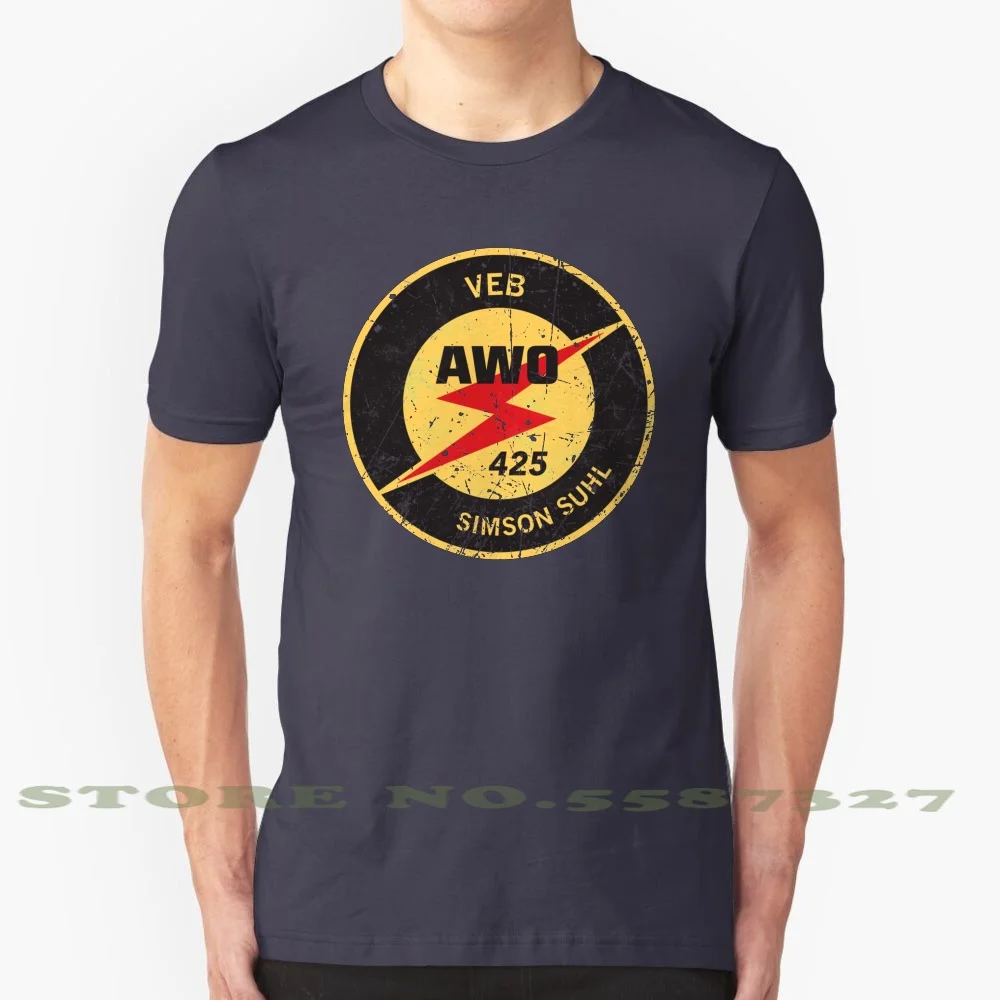 Awo 425 Simson Suhl Vintage Motorcycle 100% Pure Cotton T-Shirt Vintage Motorcycle Awo Simson Suhl Logo Distressed Germany