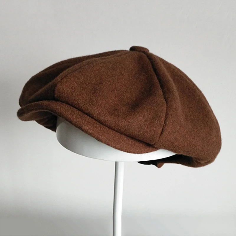 Brand Wool Newsboy Caps Men Flat Caps Women Coffee British Gatsby Cap Autumn Winter Wool Hats Top Grade Beret DROPSHIPPING BLM67