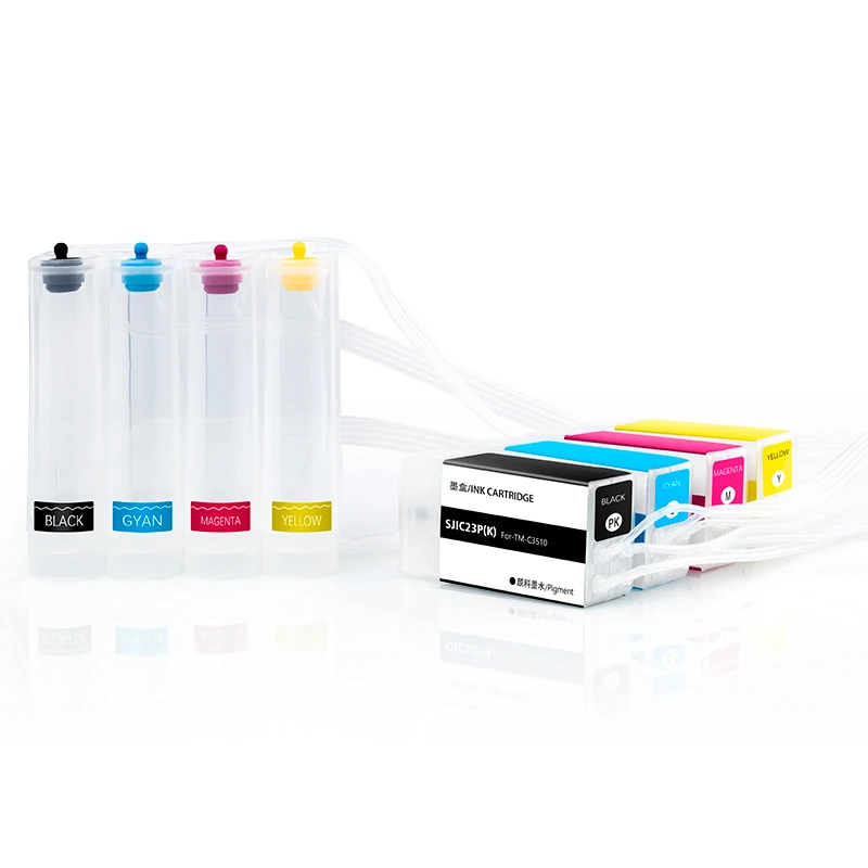 SJIC22P SJIC23P SJIC24P CISS Continuous Ink Supply System Without Chips For Epson C3500 C3510 C3520 TM-C3500 TM-C3510 TM-C3520